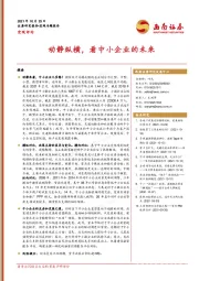 宏观专题报告：动静纵横，看中小企业的未来