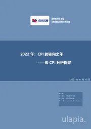 暨CPI分析框架：2022年：CPI的转向之年