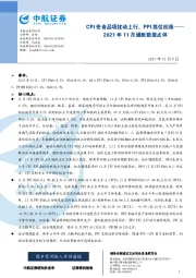 2021年11月通胀数据点评：CPI受食品项扰动上行，PPI高位回落