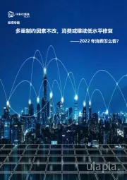 多重制约因素不改，消费或继续低水平修复：2022年消费怎么看？