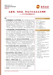 12月经济数据点评：总量增、结构弱，降息不仅旨在未雨绸缪