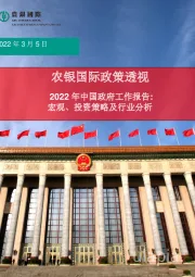 2022年中国政府工作报告：宏观、投资策略及行业分析