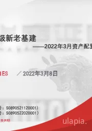 2022年3月资产配置报告：看好高优先级新老基建