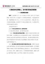 快评号外第410期：A股近期观点更新-A股或迎来反弹窗口，但中期仍面临压制因素