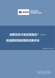 促消费政策梳理和效果评估：消费怎样才能实现复苏？