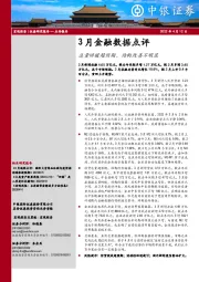 3月金融数据点评：总量回暖超预期，结构改善不明显