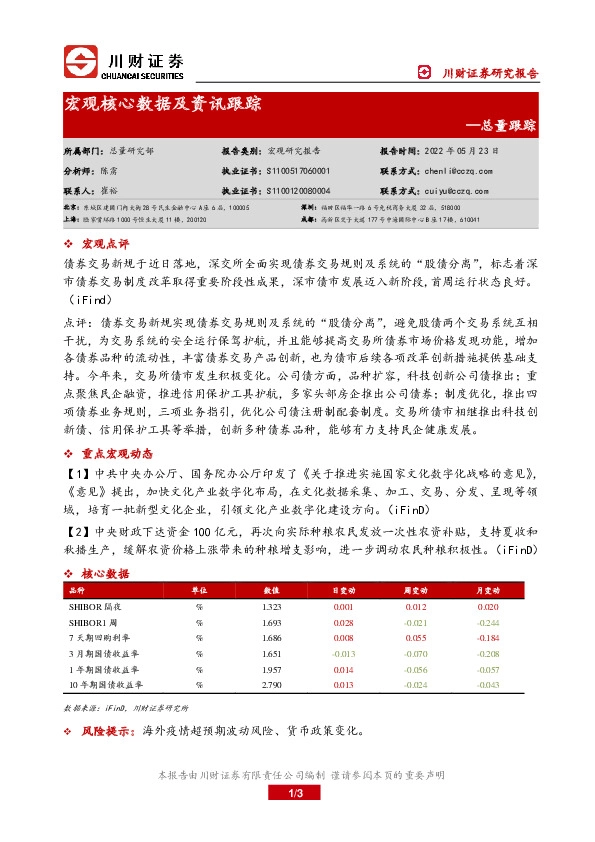 宏观核心数据及资讯跟踪