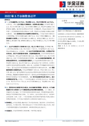 2022年5月金融数据点评