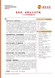 5月经济数据点评：复苏现，政策加力仍可期