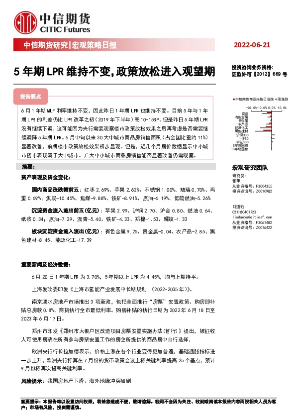 宏观策略日报：5年期LPR维持不变，政策放松进入观望期