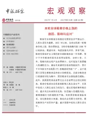 宏观观察2022年第35期（总第432期）：本轮全球粮食价格上涨的原因、影响与应对＊