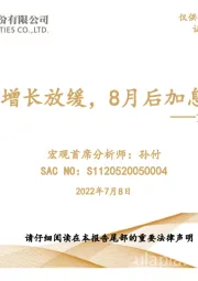 重要海外经济数据分析：高通胀致增长放缓，8月后加息幅度减弱
