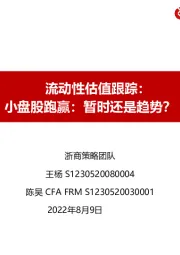 流动性估值跟踪：小盘股跑赢：暂时还是趋势？