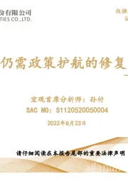 宏观经济分析与展望：仍需政策护航的修复