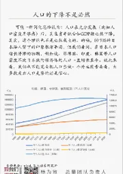 国元总量每日一图：人口的下降不是必然