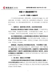快评号外第458期:2022年7月美国CPI数据点评-美国CPI通胀超预期下行