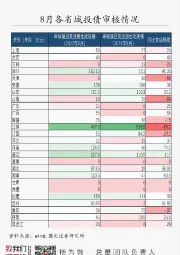 国元总量每日一图：8月各省城投债审核情况