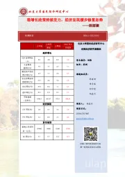 稳增长政策持续发力，经济呈现缓步修复态势