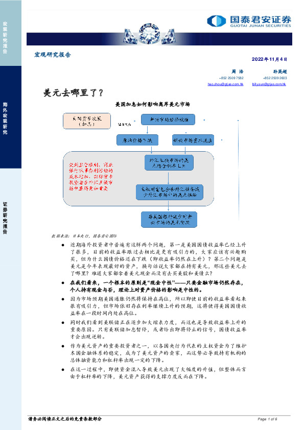 宏观研究报告：美元去哪里了？