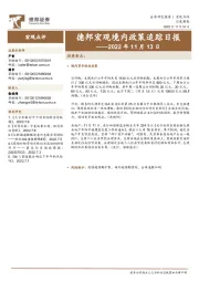 德邦宏观境内政策追踪日报——2022年11月13日