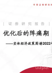 实体经济政策图谱2022年第45期：优化后的阵痛期