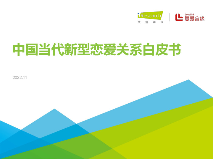 中国当代新型恋爱关系白皮书