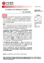 工业组专题报告：基于利率角度-居民真的买不起房吗？