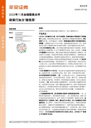 2022年11月金融数据点评：政策行加力“稳信用”