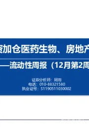 流动性周报（12月第2周）：内外资加仓医药生物、房地产和汽车