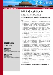 1-11月财政数据点评：疫情拖累公共财政预算支出进度