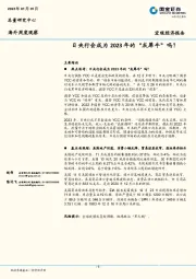 海外周度观察：日央行会成为2023年的“灰犀牛”吗？