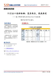 腾景宏观月报：11月全口径供给侧：复苏承压，筑底待发——基于腾景国民经济运行全口径数据