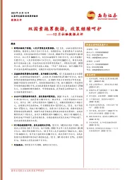 12月社融数据点评：双因素拖累数据，政策继续呵护