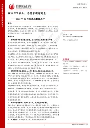 2022年12月份通胀数据点评：核心CPI抬头，总需求渐有起色