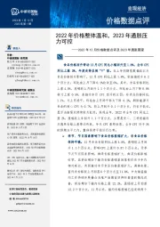 2022年12月价格数据点评及2023年通胀展望:2022年价格整体温和,2023年通胀压力可控