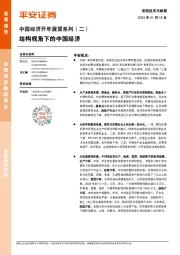 中国经济开年展望系列（二）：结构视角下的中国经济