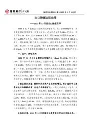 快评号外第511期：2022年12月进出口数据点评-出口降幅边际走阔