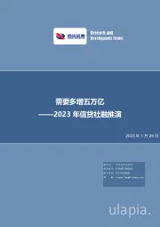 2023年信贷社融推演：需要多增五万亿