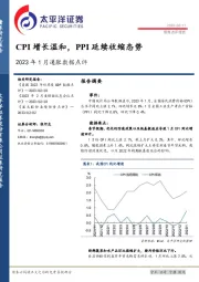 2023年1月通胀数据点评：CPI增长温和，PPI延续收缩态势