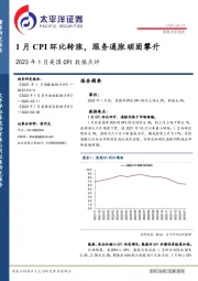 2023年1月美国CPI数据点评：1月CPI环比转涨，服务通胀顽固攀升