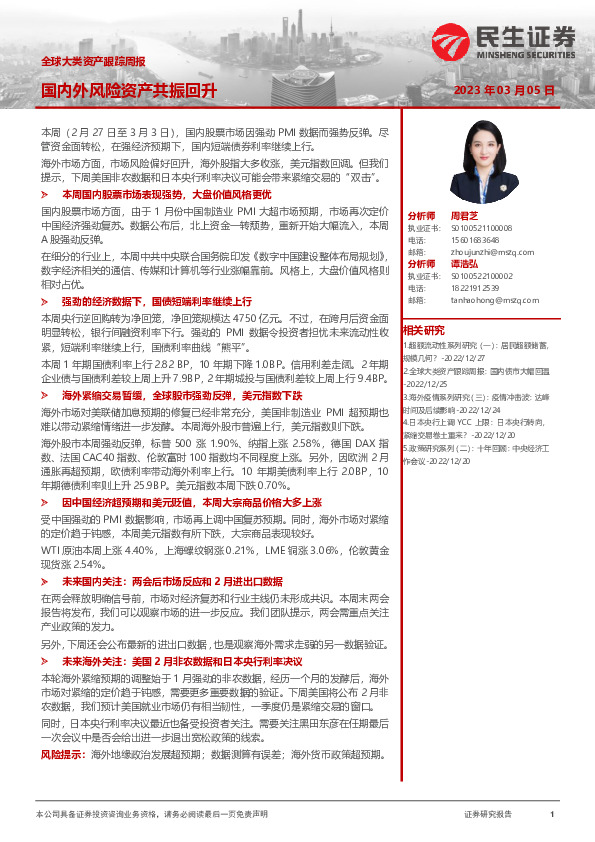 全球大类资产跟踪周报：国内外风险资产共振回升