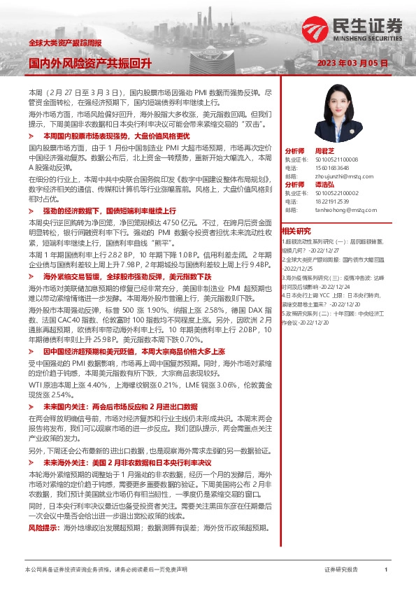 全球大类资产跟踪周报：国内外风险资产共振回升