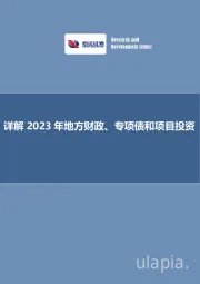 详解2023年地方财政、专项债和项目投资