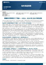 海外周度观察：美国经济演绎的三个场景——2015、2019和2023年的比较