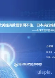 全球宏观态势每周观察（2023年第17期）：欧美经济数据表现不佳，日本央行维持宽松货币政策