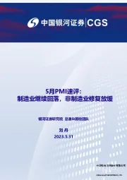 5月PMI速评：制造业继续回落，非制造业修复放缓