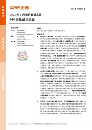 2023年6月物价数据点评：PPI同比或已触底