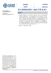 国内高频指标跟踪（2023年第35期）