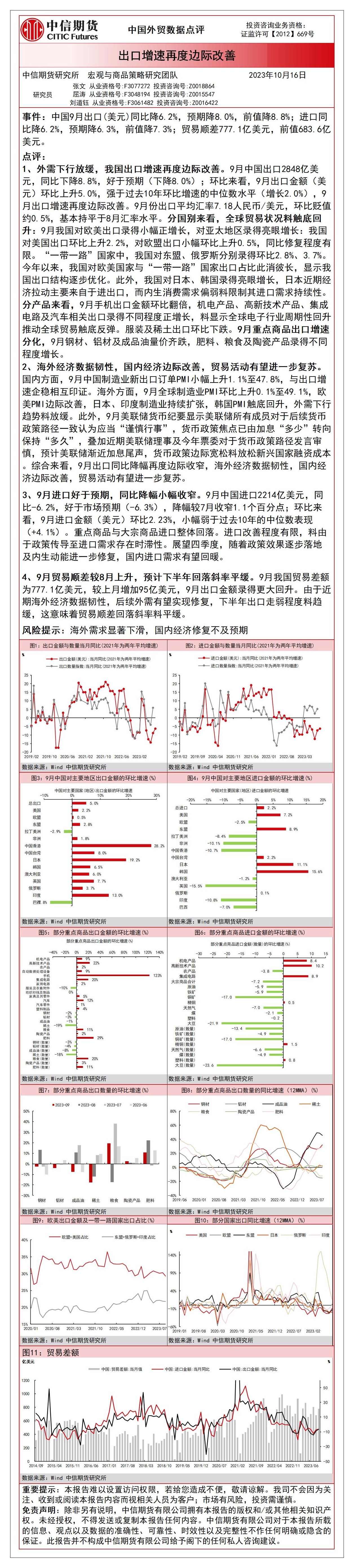中国外贸数据点评：出口增速再度边际改善