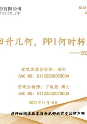 2024年通胀分析展望：CPI回升几何，PPI何时转正？